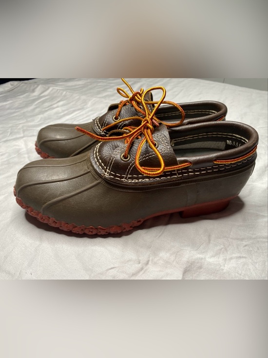 LL Bean Boots RubberBean Boot Men\'s 8 M Size GM Brown Made In Maine USA